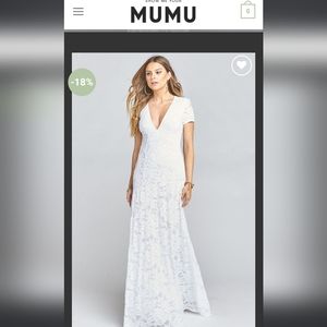 Show Me Your MuMu Eleanor Maxi Dress Lovers Lace Cream base white lace